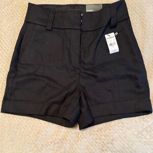 Express Midi High Rise Black Women's Shorts
